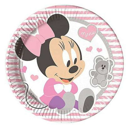 Cf.8 Piatti Carta 23Cm Minnie Infant 85565 X1