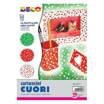 Cf. 12 Cartoncini 50X70 300Gr. Cuore 05952 X1