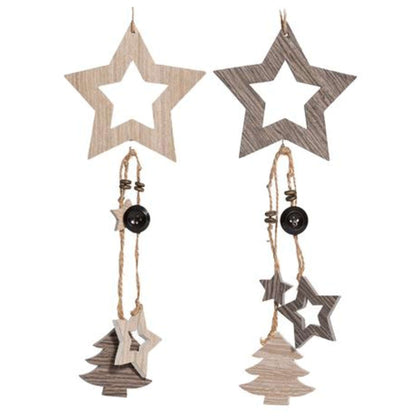 Star+Tree+Small Star+34Cm Legno Nab-340 X1