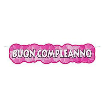 Festoni 1Mt Buon Compleanno Rosa 4574 X1