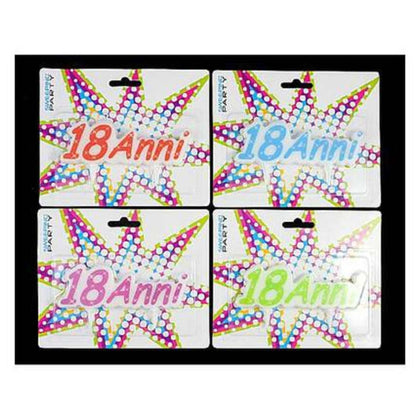 Candeline Sagoma 4 Colori 18 Anni 3769 X1