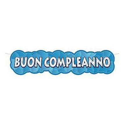 Festoni 1Mt B-Compleanno Celeste 4598 X1