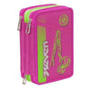 Astuccio 3 Zip Colorful Girl Fuxia X1