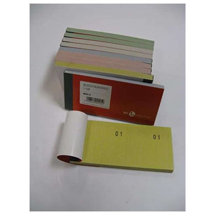 Blocco Numerato 1-100 Colori Assortiti Bm X50