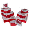 Set 8 Scatole Regalo Rosa Con Cuore 750057 X1