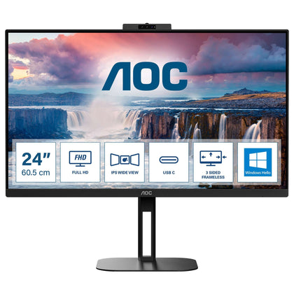 Mon. 23.8 Aoc Ips Fhd Cam Hdmi/Dp Piv M