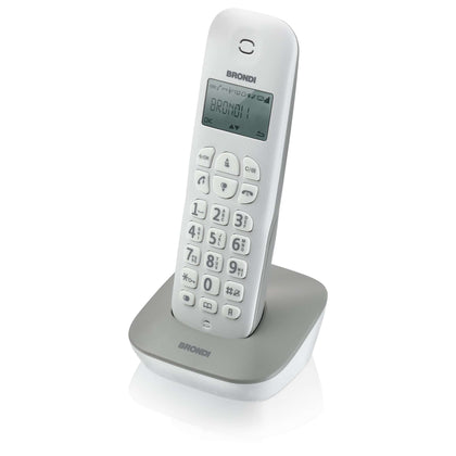 Gala Cordless Ampio Display 20 Memorie ID Chiamante Bianco/Grigio