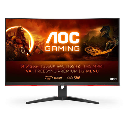 Monitor 31.5 Aoc Curvo Va Qhd 1Ms