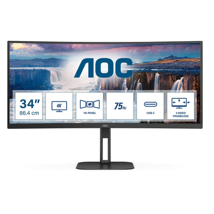 Mon. 34 Aoc Va Wqhd Hdmi/Dp Curv Mul.