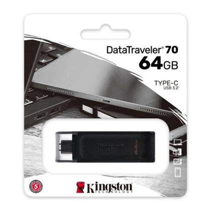 Pen Drive 64Gb Dt70 Kingston Usb Type-C