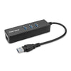 Hub 3 Porte Usb 3.0 5 Gbps e Porta Rj45