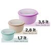 Set 3 Ciotole Multiuso Con Coperchio 4Gd208 - Dm. 14/18/21 H13 Cm