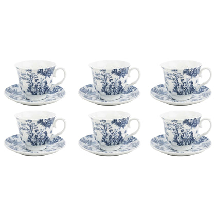 Confezione6 Tazze Caffe' Con Piattino Inglese 24827