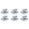 Confezione6 Tazze Caffe' Con Piattino Inglese 24827
