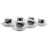 Set 6 Tazze Caffe Con Piattino 50004 Master