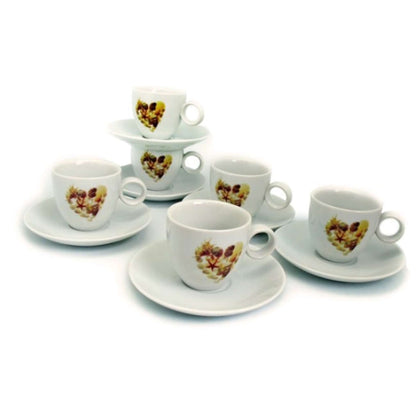 Set 6 Tazze Caffe Con Piattino 50911 Master