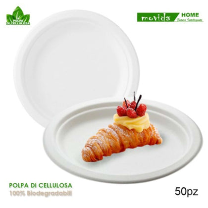 Confezione 50 Piatti Frutta In Cellulosa Bio