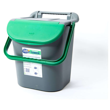 Pattumiera Tower Bin Lt.30 Con Manico Verde - 40X40X43 Cm