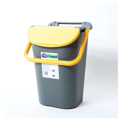 Pattumiera Tower Bin Lt.40 Con Manico Giallo - 40X40X54 Cm