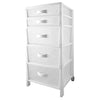 Cassettiera Futura 5 Bianca - 38×39,5×H95 Cm