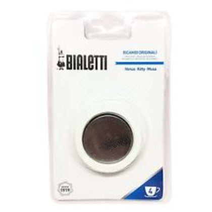 Set Guarnizione + Filtro Per Caffettiera Inox 4 Tazze