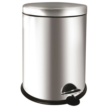 Pattumiera Pedale Lt.12 Colore Inox - 25×25×39,5 Cm