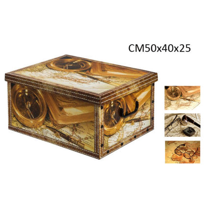Bauletto Multiuso 50X40X25 Cm - Fantasia Old Maps