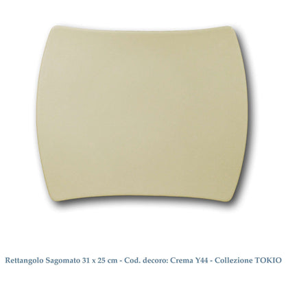 Tokio Crema Piatto Rett.30X25