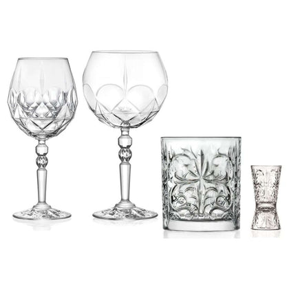 Set 4 Pezzi Cocktail In Vetro Trasparente