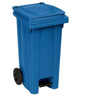 Bidone Carrellato 120 Con Pedale Blu - 54,5X49,5X94H Cm