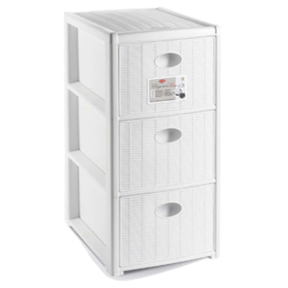 Cassettiera Elegance Slim 3 Bianca - 30X40X60H Cm