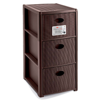 Cassettiera Elegance Slim 3 Moka - 30X40X60H Cm