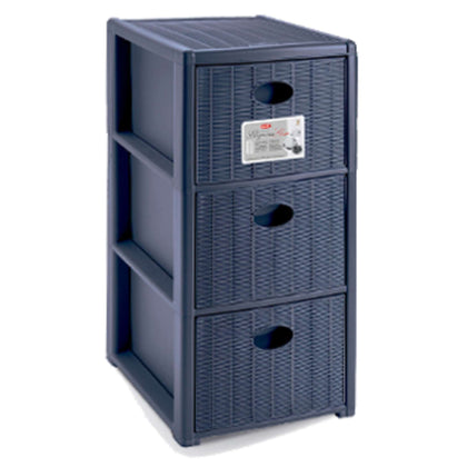 Cassettiera Elegance Slim 3 Blu Navy - 30X40X60H Cm