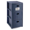 Cassettiera Elegance Slim 3 Blu Navy - 30X40X60H Cm