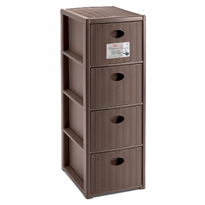 Cassettiera Elegance Slim 4 Tortora - 30X40X80H Cm