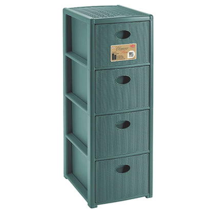 Cassettiera Elegance Slim 4 Verde Foresta - 30X40X80H Cm