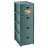 Cassettiera Elegance Slim 4 Verde Foresta - 30X40X80H Cm