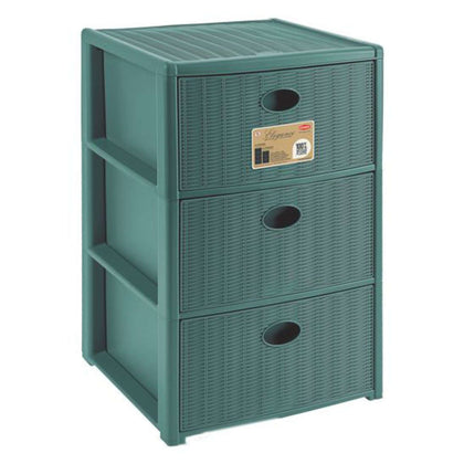 Cassettiera Elegance 3 - 40X40X60H Cm Forest Green
