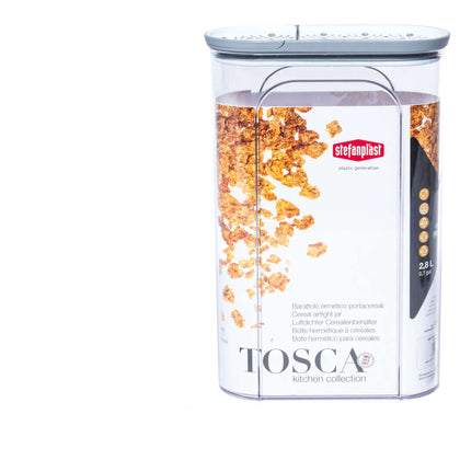 Barattolo Portacereali Tosca 2.8 Litri Grigio/Bianco