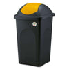 Bascula Basculante Pattumiera Lt.60 39X39Xh68 Cm Nero/Giallo