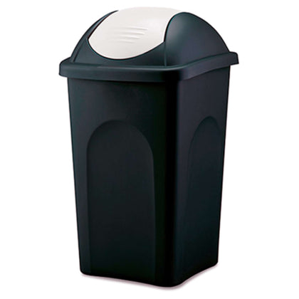 Bascula Basculante Pattumiera Lt.60 39X39Xh68 Cm Nero/Bianco