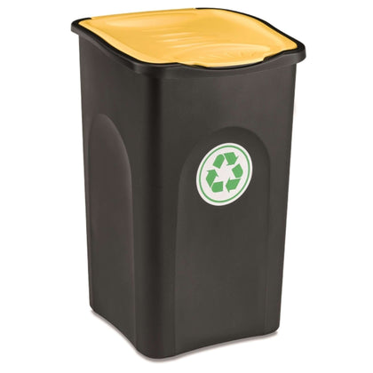 Pattumiera Ecogreen Lt50 Coperchio Giallo - 37X37X56H Cm