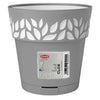 Vaso Cloe Tondo Riserva Acqua Grigio 15x15cm