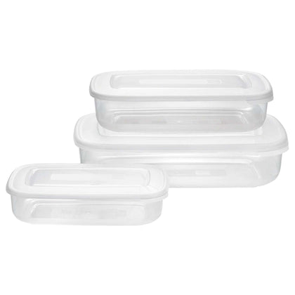 Set 3 Frigo Box Rettangolare - Bianco - 3 / 1,88 / 0,93 Litri