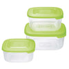 Set 3 Frigo Box Quadrato - Lime - 2,5 / 1,5 / 0,95 Litri