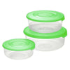 Set 3 Frigo Box Tondo - Lime - 1,7 / 1 / 0,5 litri