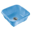 Bacinella Quadrata Con Tappo Blu - 34X34X14,8 Cm