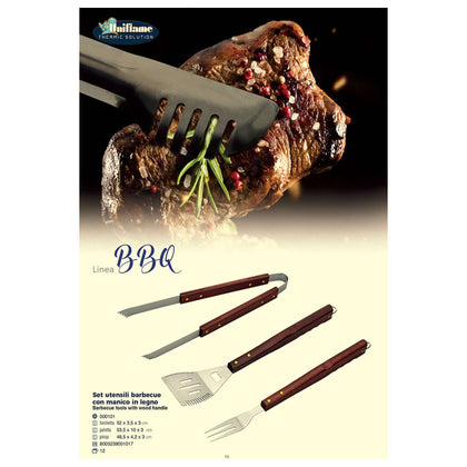 Set 3 Utensili Barbecue