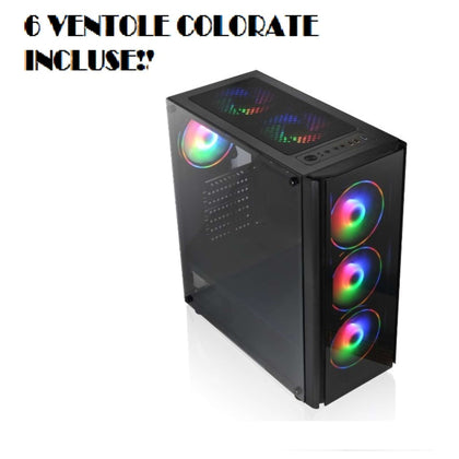 Case Gaming Tx-192-11 M-Atx Con 6 Ventole Colorate Incluse