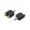 2/09 Adattatore monoblocco spina jack 3,5 mm stereo / 2 prese rc